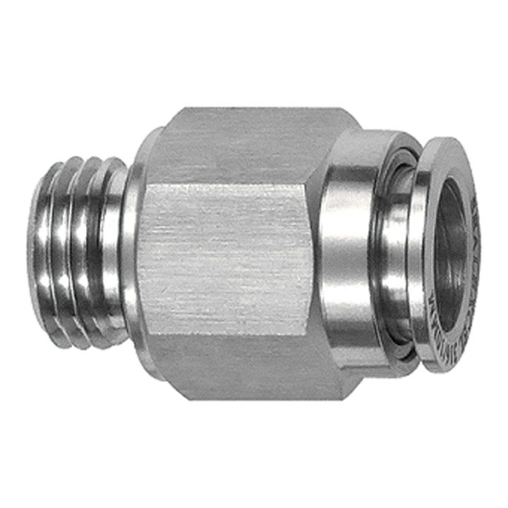 B-Ware Riegler Steckverschraubung Verbinder G14 Schlauch 4mm Edelstahl 14404 Gerade