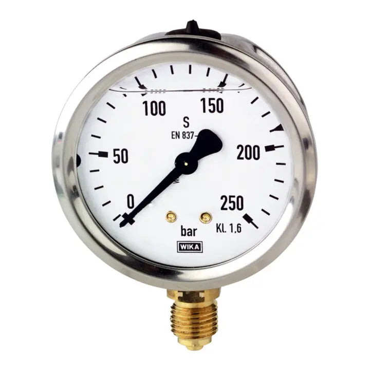 B-Ware Riegler Manometer Druckmesser Glyzerinmanometer Cr Ni Stahl G 1 4 Unten 63 Mm