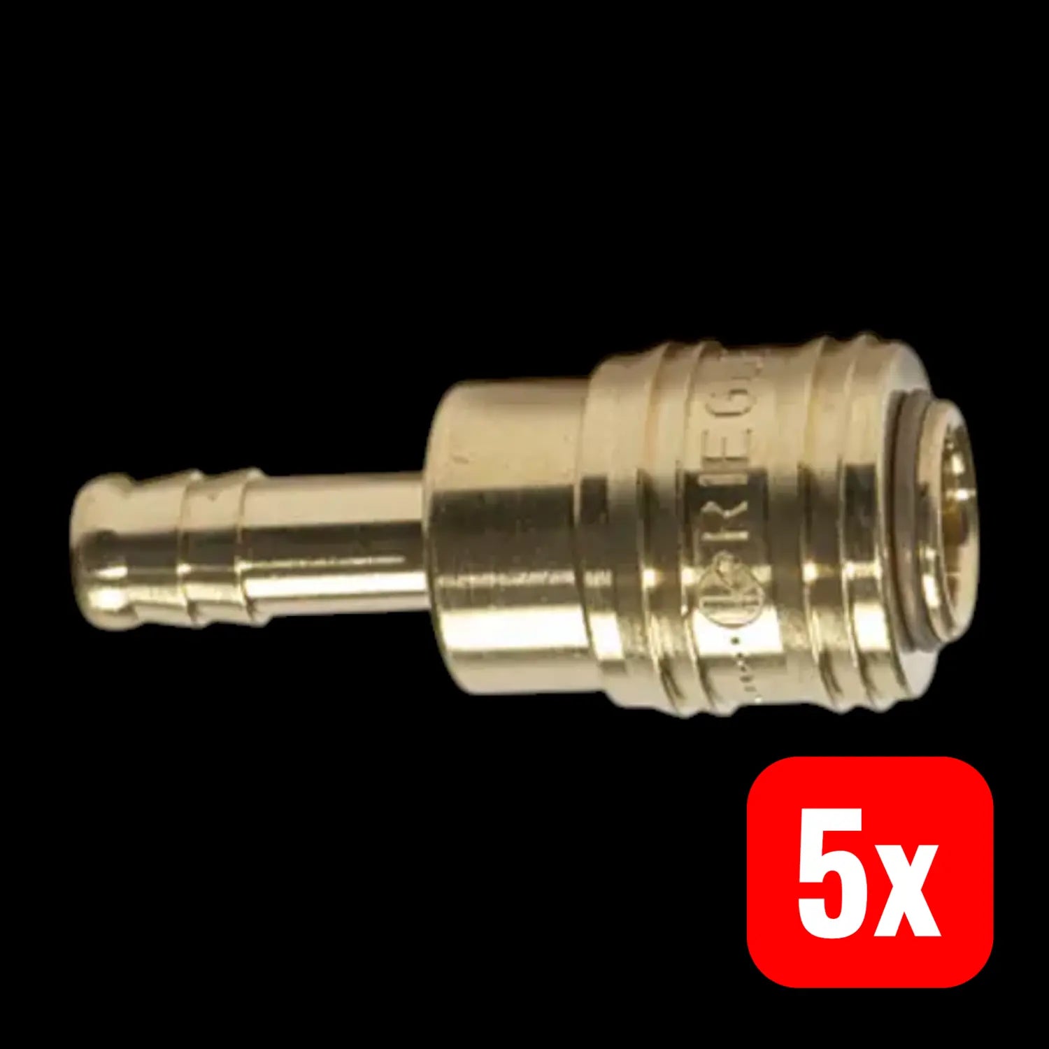 B-Ware Riegler Schnellverschlusskupplung Connect Line Tülle Lw 9 Messing Blank 5 Stück