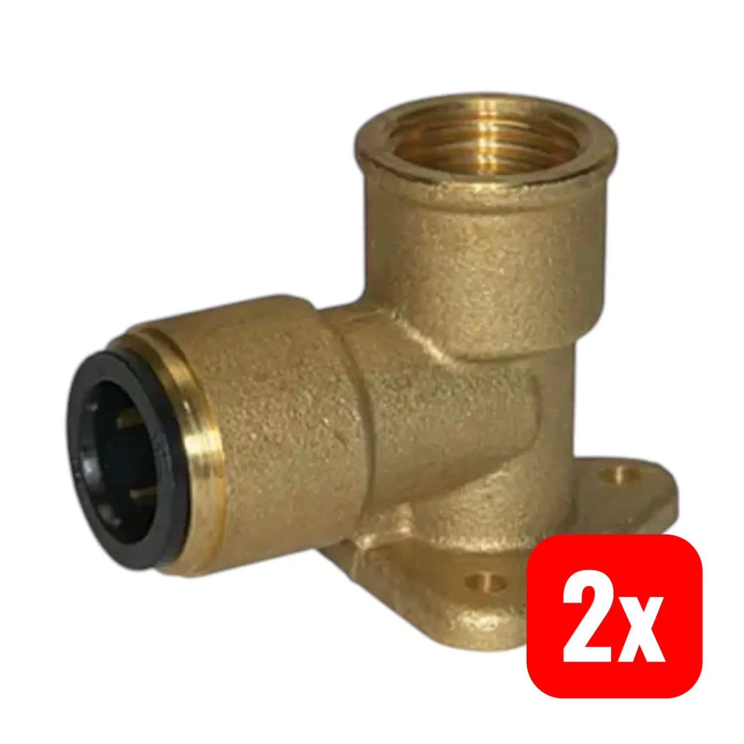 B-Ware Riegler Wandwinkel Anschlussbogen Messing Speedfit Für Rohr 15mm 1 2 Bsp 2 Stück