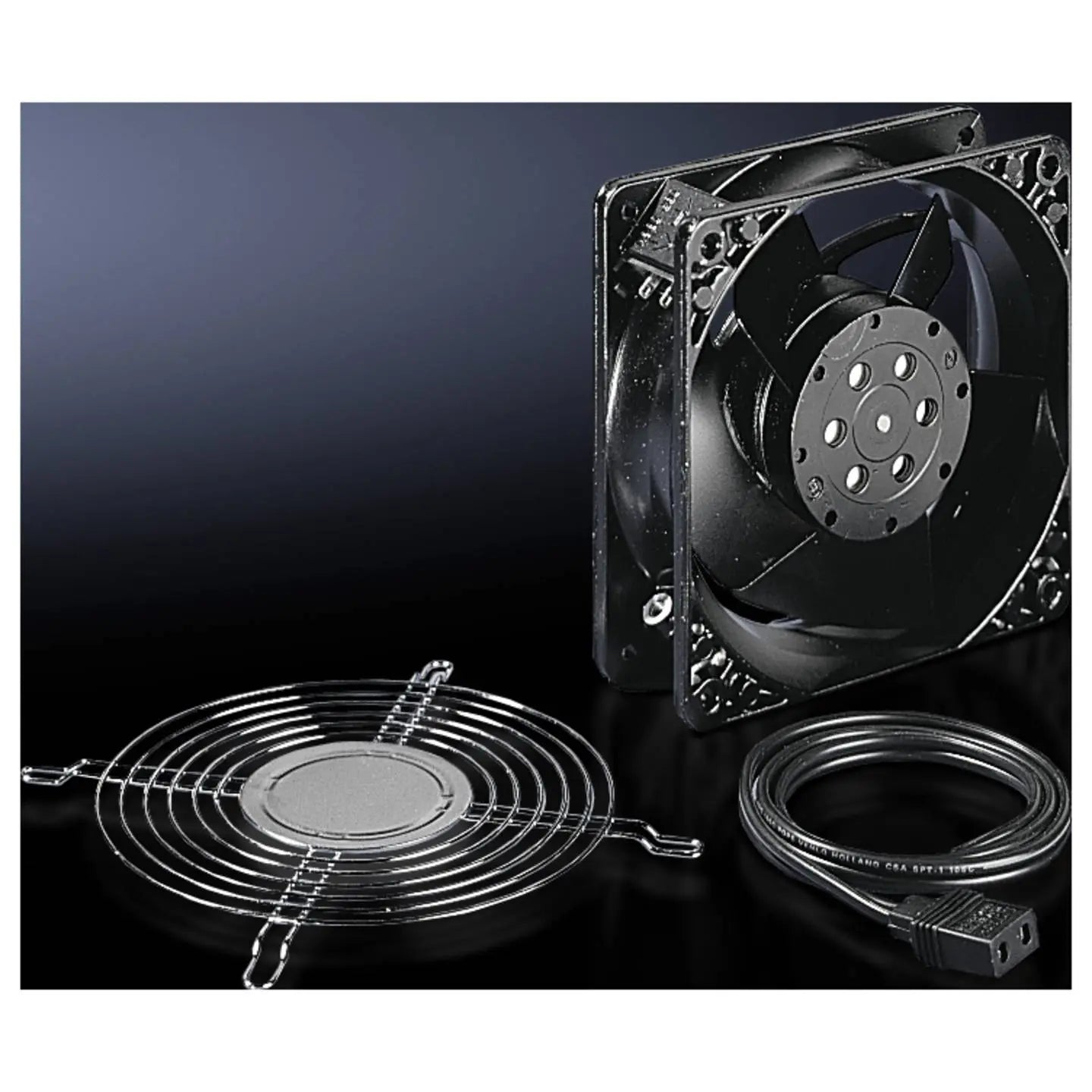 B-Ware Rittal Dk 7980 Lüftererweiterungssatz Ventilator Nachrüstsatz Lüfterblech Grau