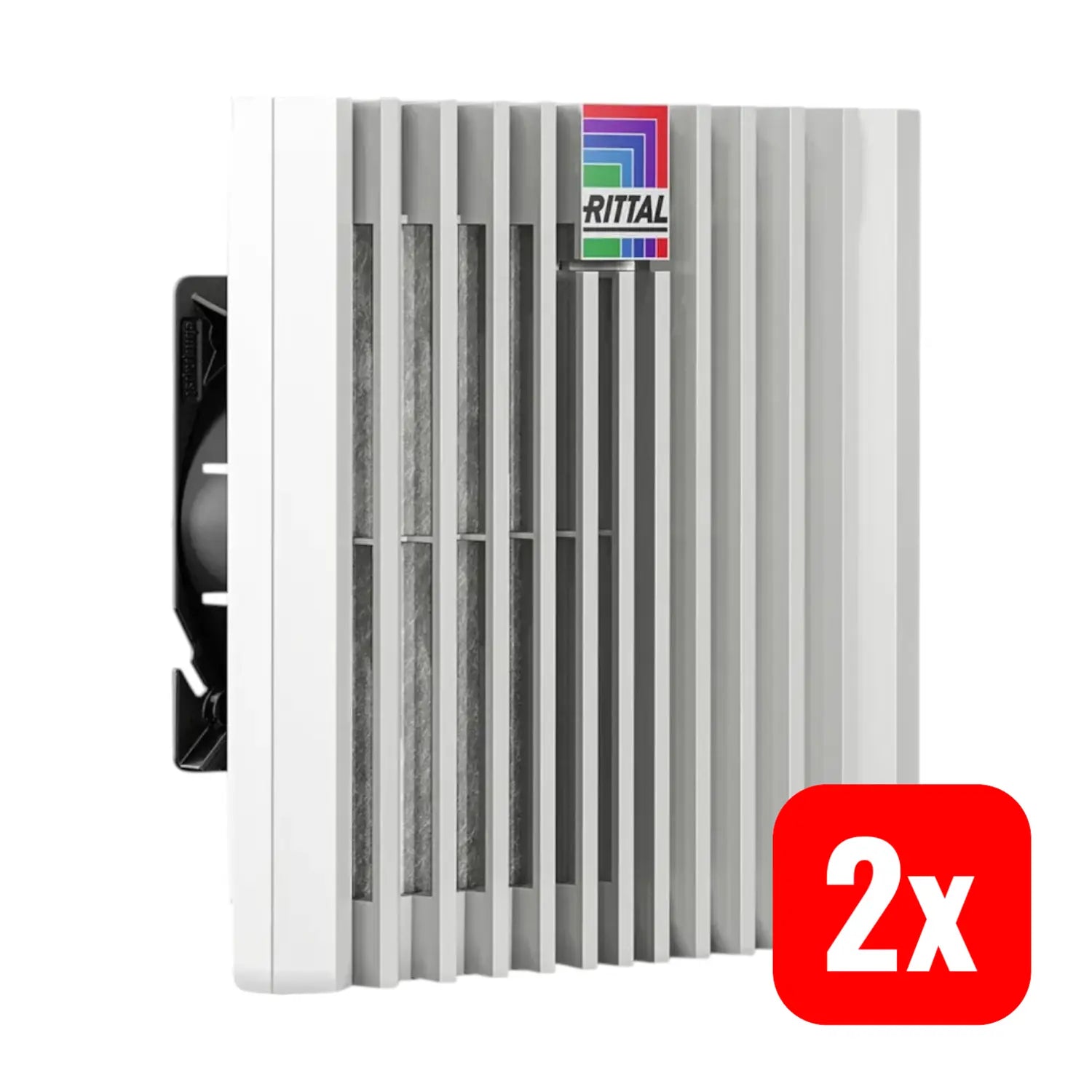 B-Ware Rittal Filterlüfter Umlüfter Blue E+ Sk 3239.724 Grau 204x204x105 Mm 2 Stück