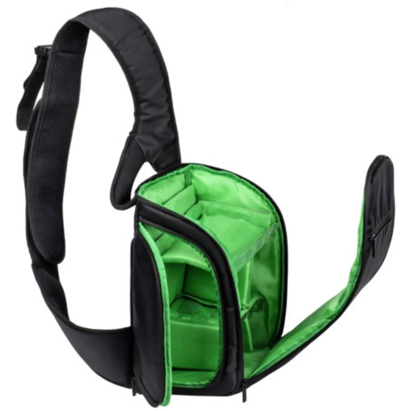 B-Ware Rivacase Rucksack 7470 (Ps) Kameratasche Notebooktasche Schwarz Grün Trennwände