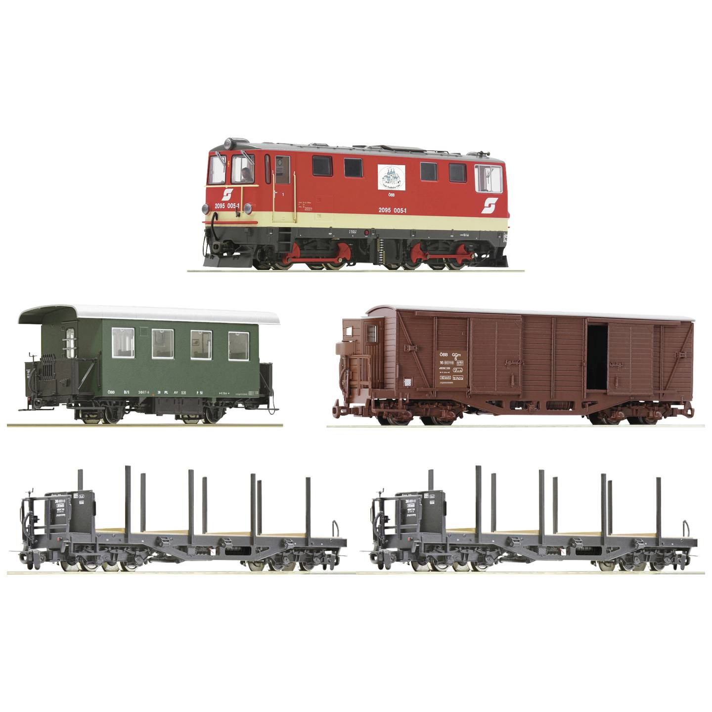 B-Ware Roco öbb Zugset Modellbahn Güterzug H0e Diesellok 2095 005 1 Analog Epoche Iv