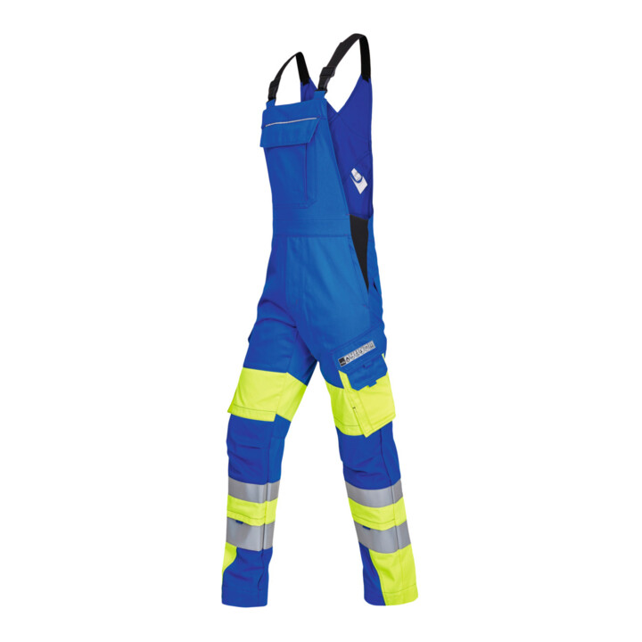 Rofa Latzhose Arbeitshose Multinorm Herren Kornblau Gelb Größe 48 Vis Line B-Ware