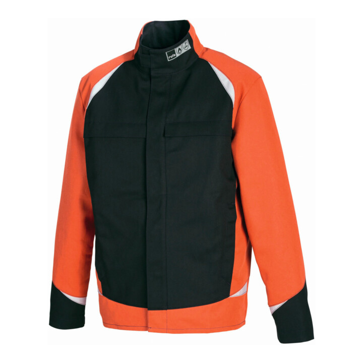 B-Ware Rofa Schweißerschutzjacke Arbeitsjacke Schweißerjacke Anthrazit Rot Größe 48