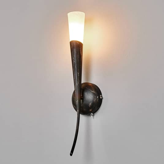 B-Ware Lindby Rostbraune Led Wandleuchte Sander Wandleuchte Wandlampe Lampe Fackelform