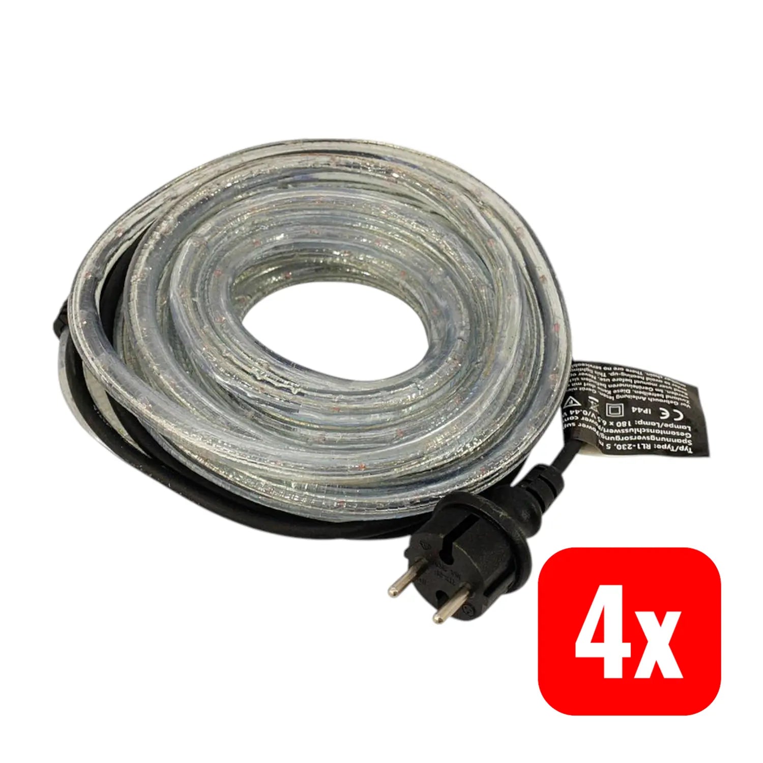 B-Ware Eurolite Lichtschlauch 5m Lichterkette Transparent Licht Schlauch 4 Stück
