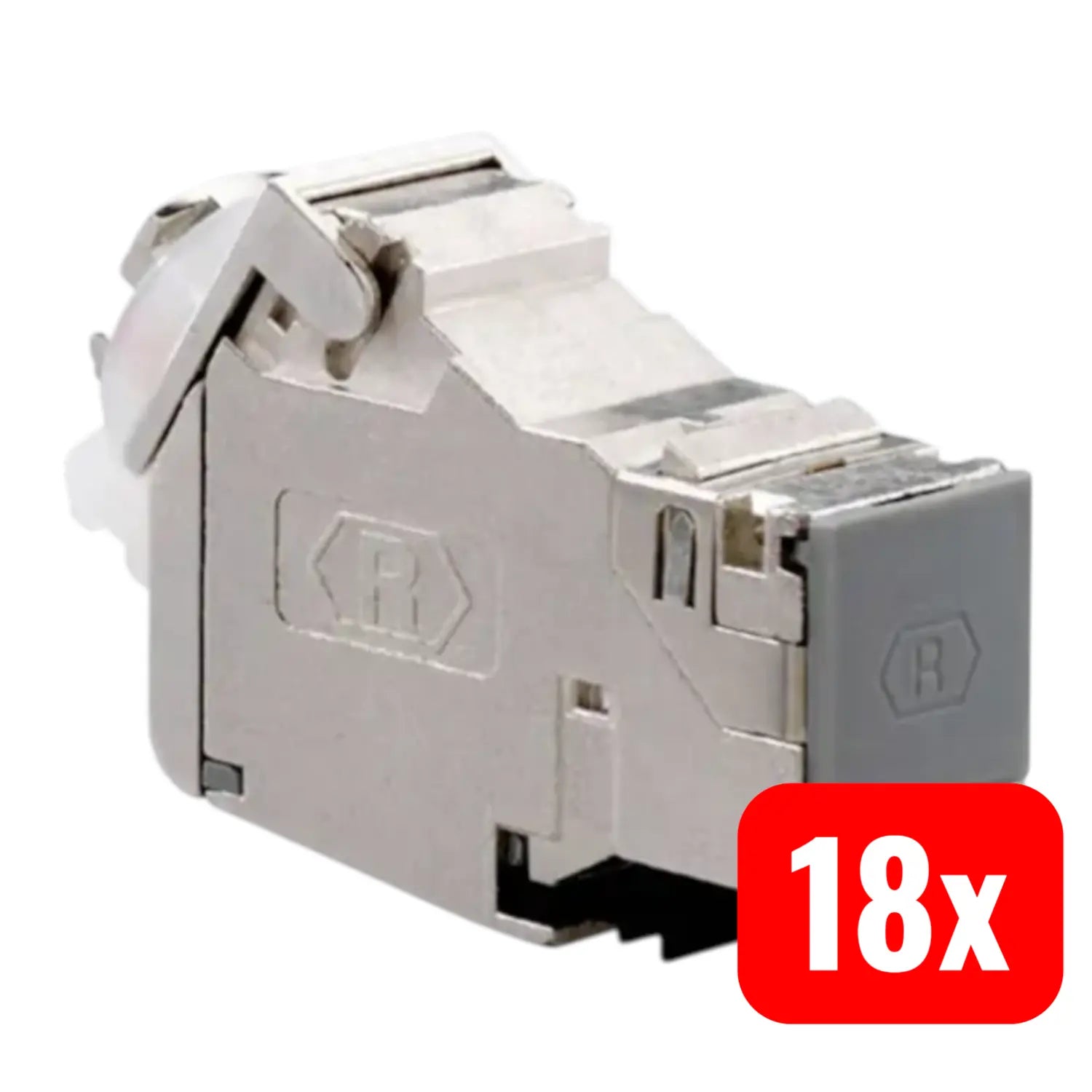 B-Ware Rutenbeck Kupplung Adapter Um Cat.6 A Iso A Modular Ethernet Schwarz 18 Stück