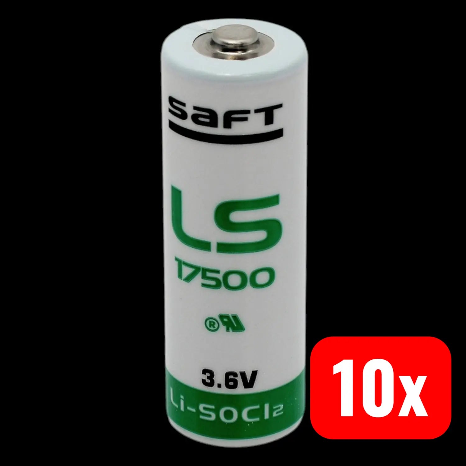 B-Ware Saft Batterie Zelle Lithium Ls17500 A Größe Edelstahl 3600 M Ah 3.6 V 10 Stück