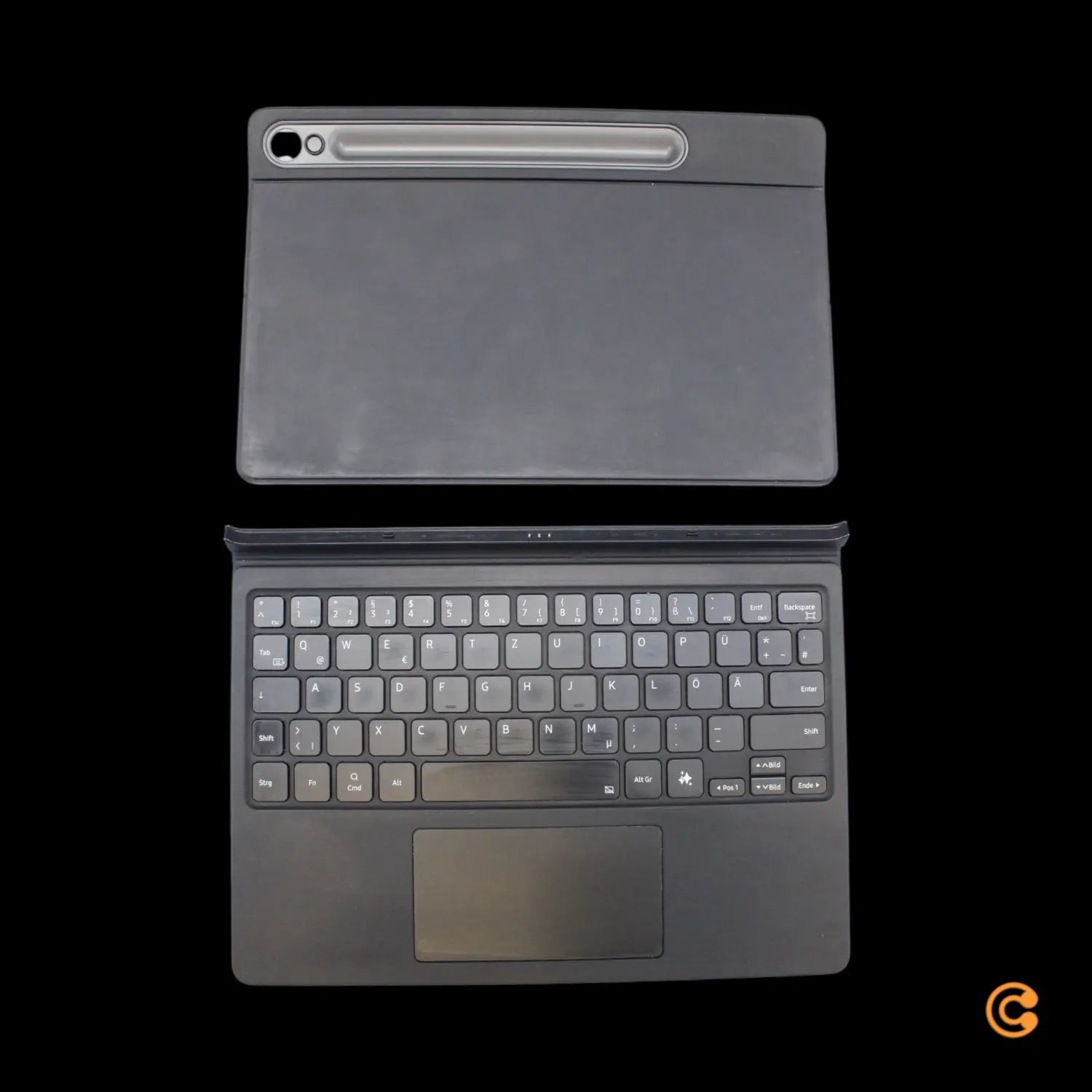 B-Ware Samsung Schutzhülle Tastatur Book Cover Keyboard Schwarz Galaxy Tab S9 S9 S10 Fe