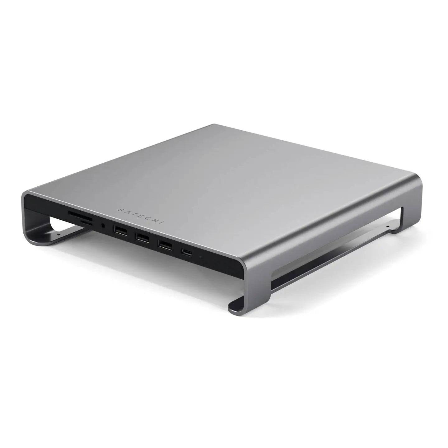 B-Ware Satechi St Amshm Monitor Stand Hub Bildschirmständer Usb Hub Silber Zubehör