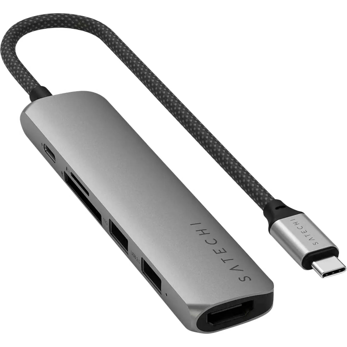 B-Ware Satechi Hub Dockingstation Usb C Multiport Adapter Spacegrau Kartenleser Macbook