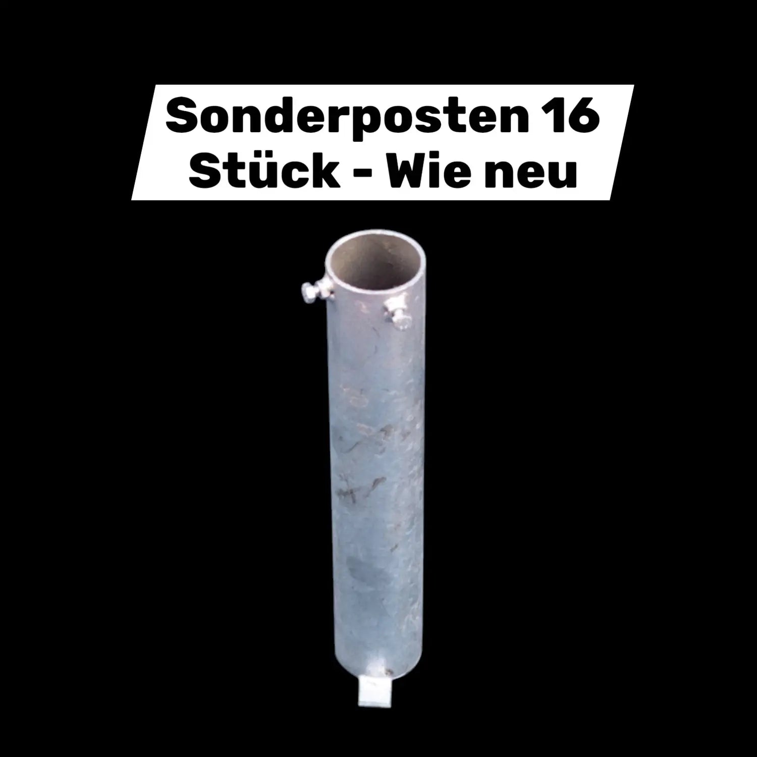 B-Ware Schake Bodenhülse Pfostenhülse Rohrpfosten ø60mm Verschraubungen 400mm 16 Stück