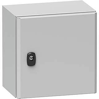 B-Ware Schneider Electric Gehäuse Stahl Leergehäuse Schaltschrank Industriegehäuse Grau