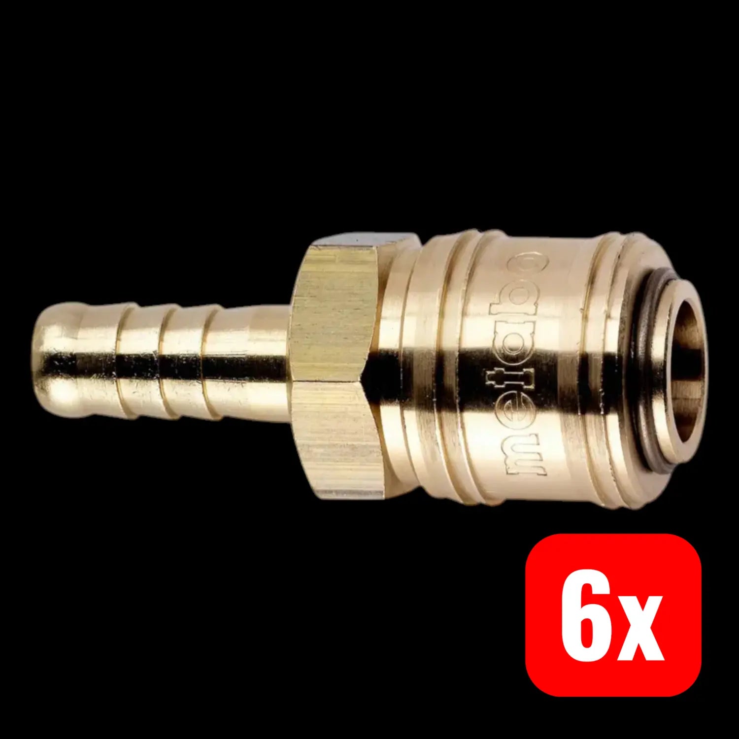 B-Ware Metabo Schnellanschlusskupplung Druckluftkupplung Euro 6mm Messing 6 Stück