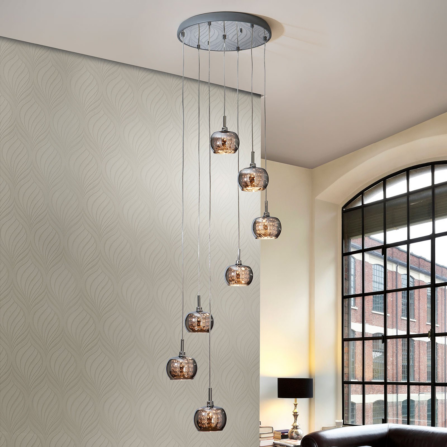 B-Ware Schuller Valencia Led Hängelampe Pendelleuchte Kristalllampe Chrom Transparent
