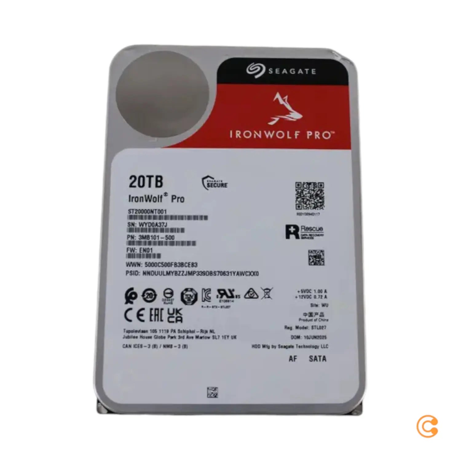 C-Ware Seagate Festplatte Laufwerk Iron Wolf Pro 3.5 Zoll 20 Tb Siehe Text/Foto