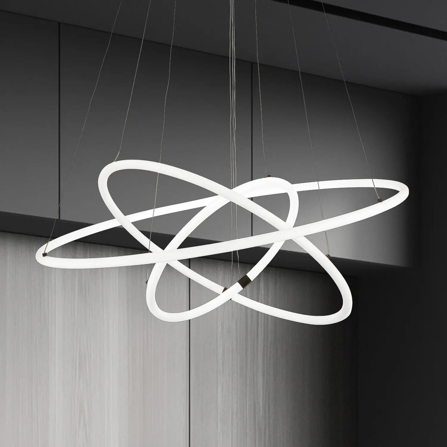 B-Ware Searchlight Hängeleuchte Pendelleuchte Led Acryl Dimmbar Weiß Revolve 3 Flammig