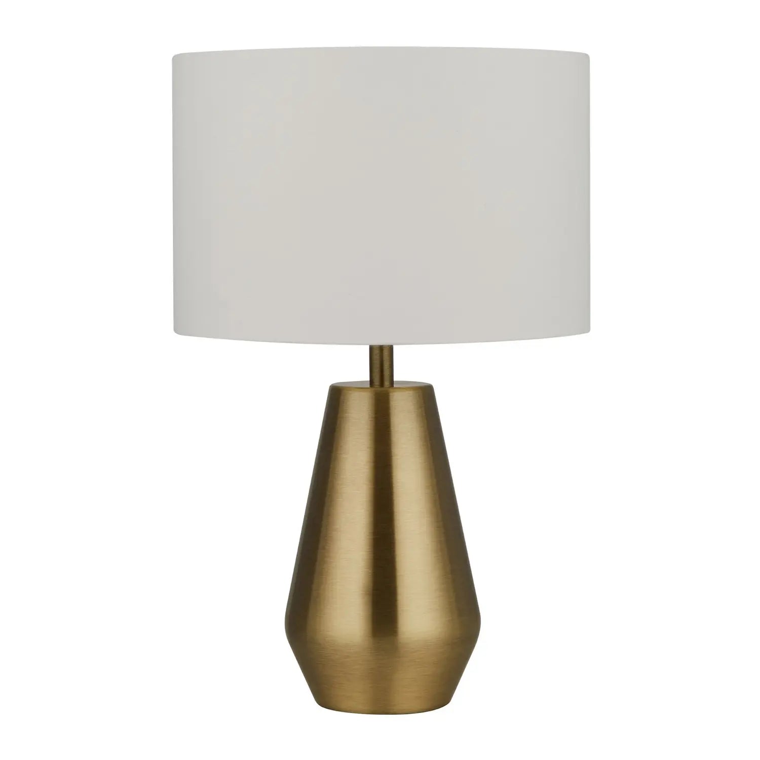 B-Ware Searchlight Tischleuchte Tischlampe Laynie Textil Stahl Creme Schalter 24cm E14