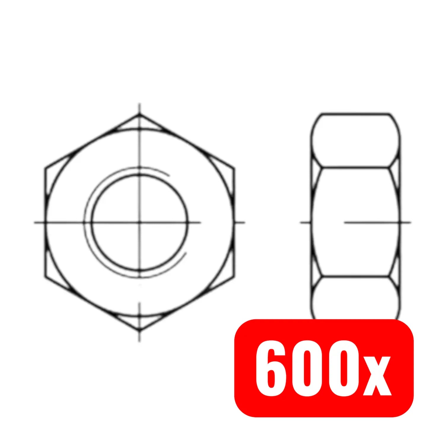 B-Ware Reyher Sechskantmutter Mutter Feingewinde Din 934 Stahl 12 Mm Blank 600 Stück