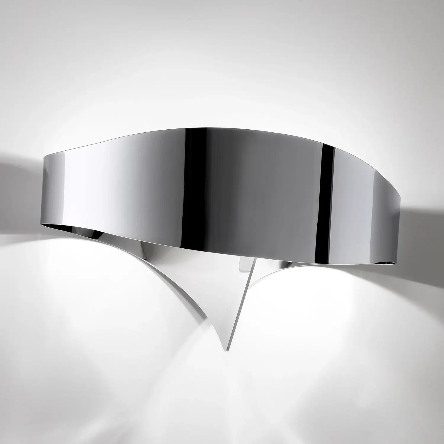 B-Ware Selene Wandleuchte Wandlampe Led Scudo Chrom Stahl Beleuchtung Lampe