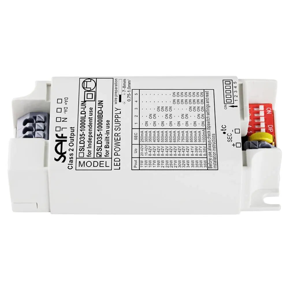 B-Ware Self Electronics Led Trafo Treiber Netzteil Dimmbar 35 W 1 A Kunststoffgehäuse
