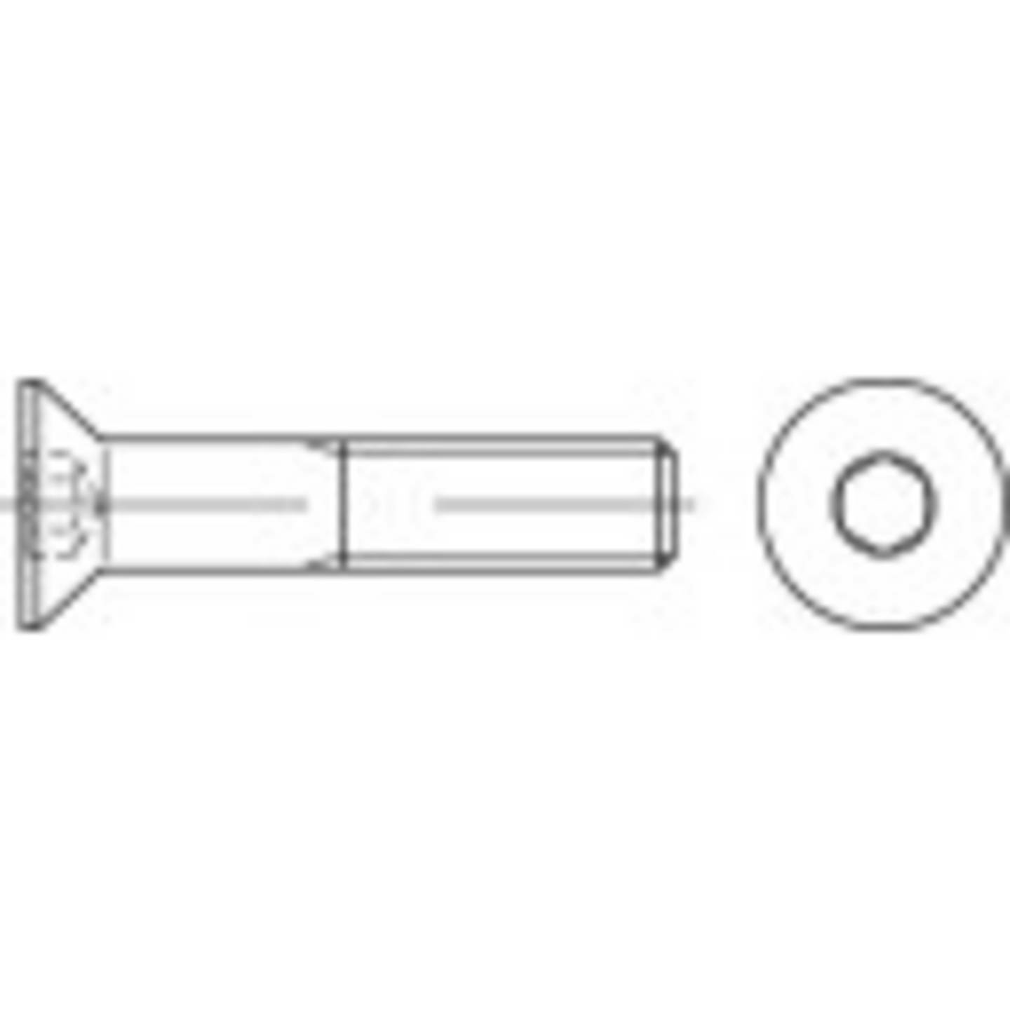 B-Ware Toolcraft 1069091 Senkschrauben 80 Mm Innensechskant Iso 10642 Edelstahl 100 St.