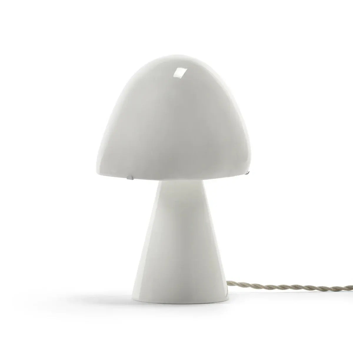 B-Ware Serax Joe N°2 Tischleuchte Lampe Leuchte Weiß Porzellan Textilkabel Schalter