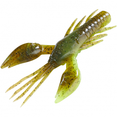 Shirasu Softlure Scary Crab (Green Pumpkin Chartreuse)