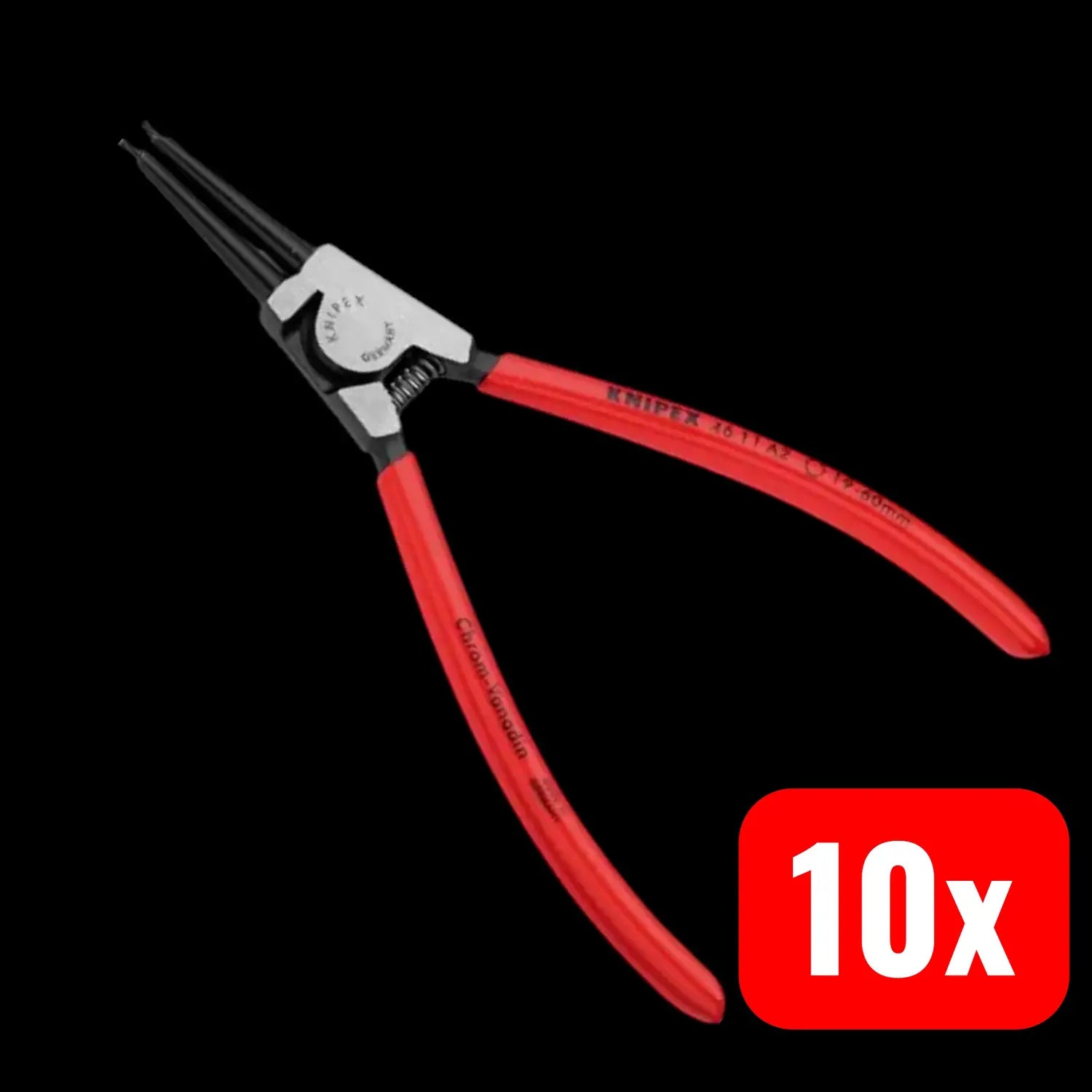 B-Ware Knipex 46 11 A0 Seegeringzange Zange Für Außenringe 3 10 Mm Spitzenform 10 Stück