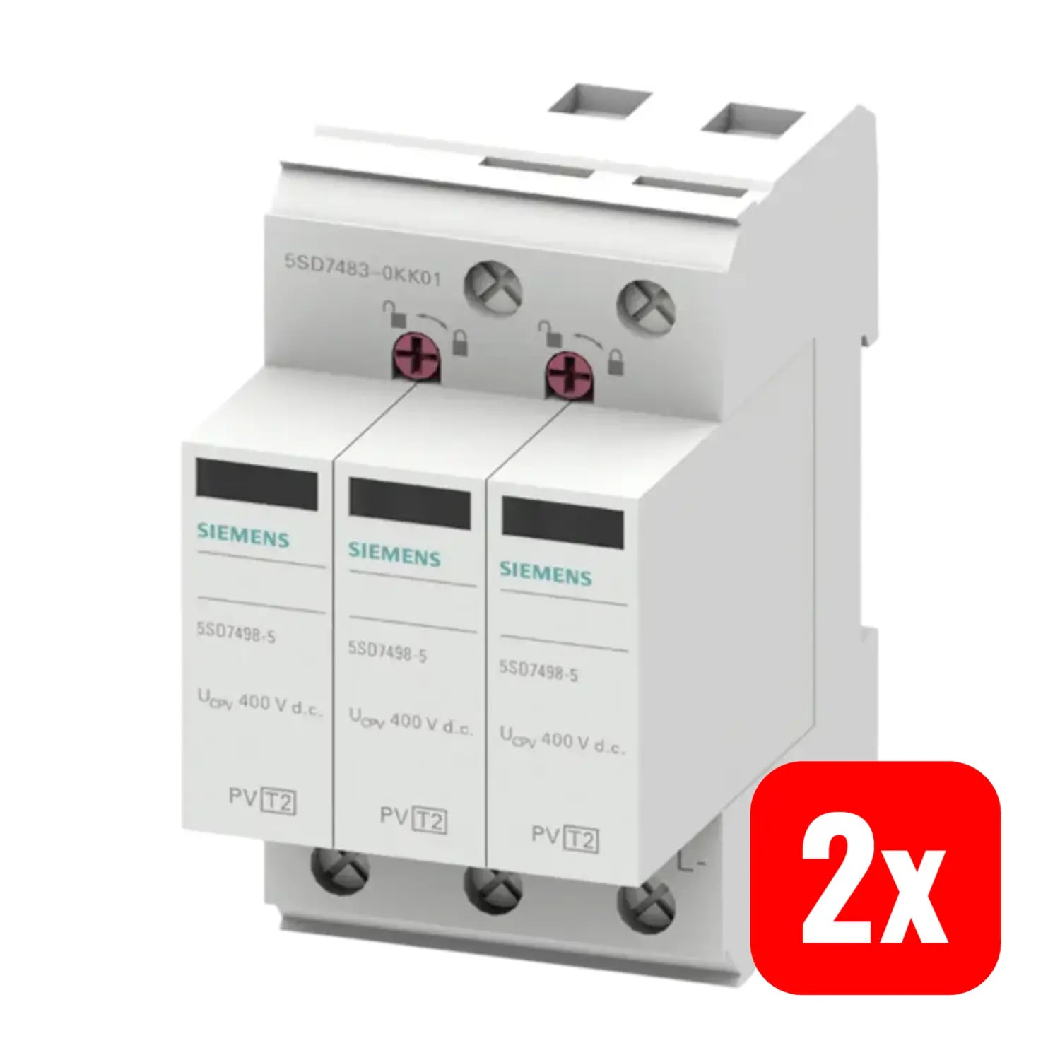 B-Ware Siemens überspannungsableiter Blitzschutz T2 Pv Gleichstrom 600 V 40 K A 2 Stück