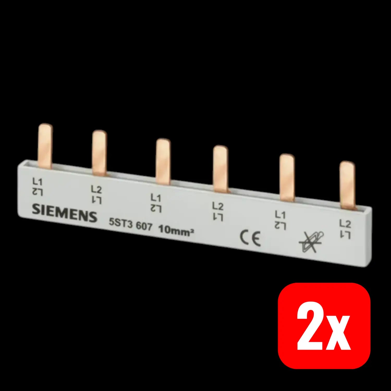 B-Ware Siemens Stiftsammelschiene Sammel Stromschiene 5 St3707 Isoliert 2 Phasig 2 Stück