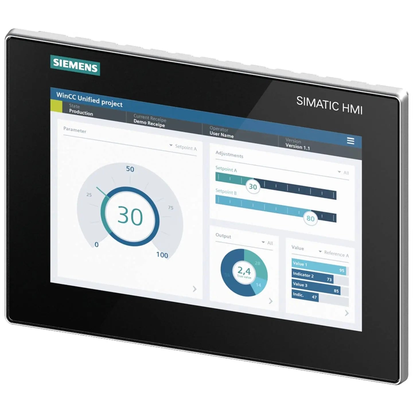 B-Ware Siemens Simatic Bedienpanel Sps Touchpanel Hmi Panel Mtp1000 Unified Comfort Dvd