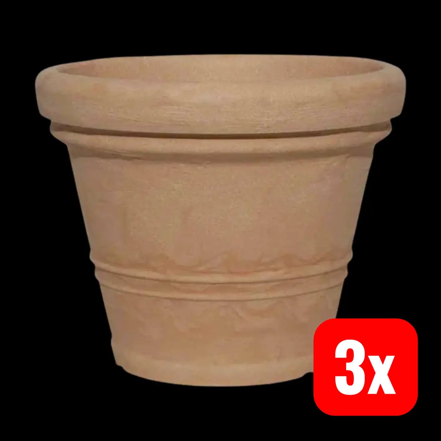 B-Ware Siena Garden Pflanzgefäß Blumentopf Kunststoff Terracotta Amalia 35 Cm 3 Stück