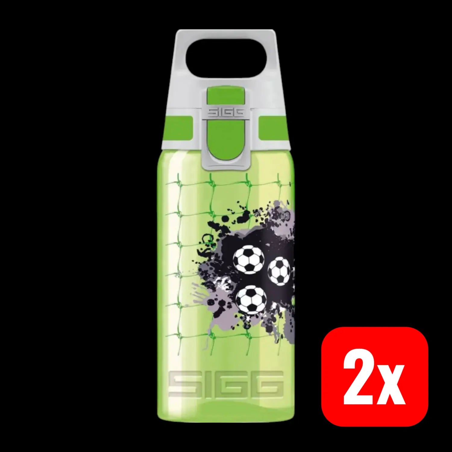 B-Ware Sigg Trinkflasche Flasche Viva One Football 0,5 L Getränkebehälter Grün 2 Stück