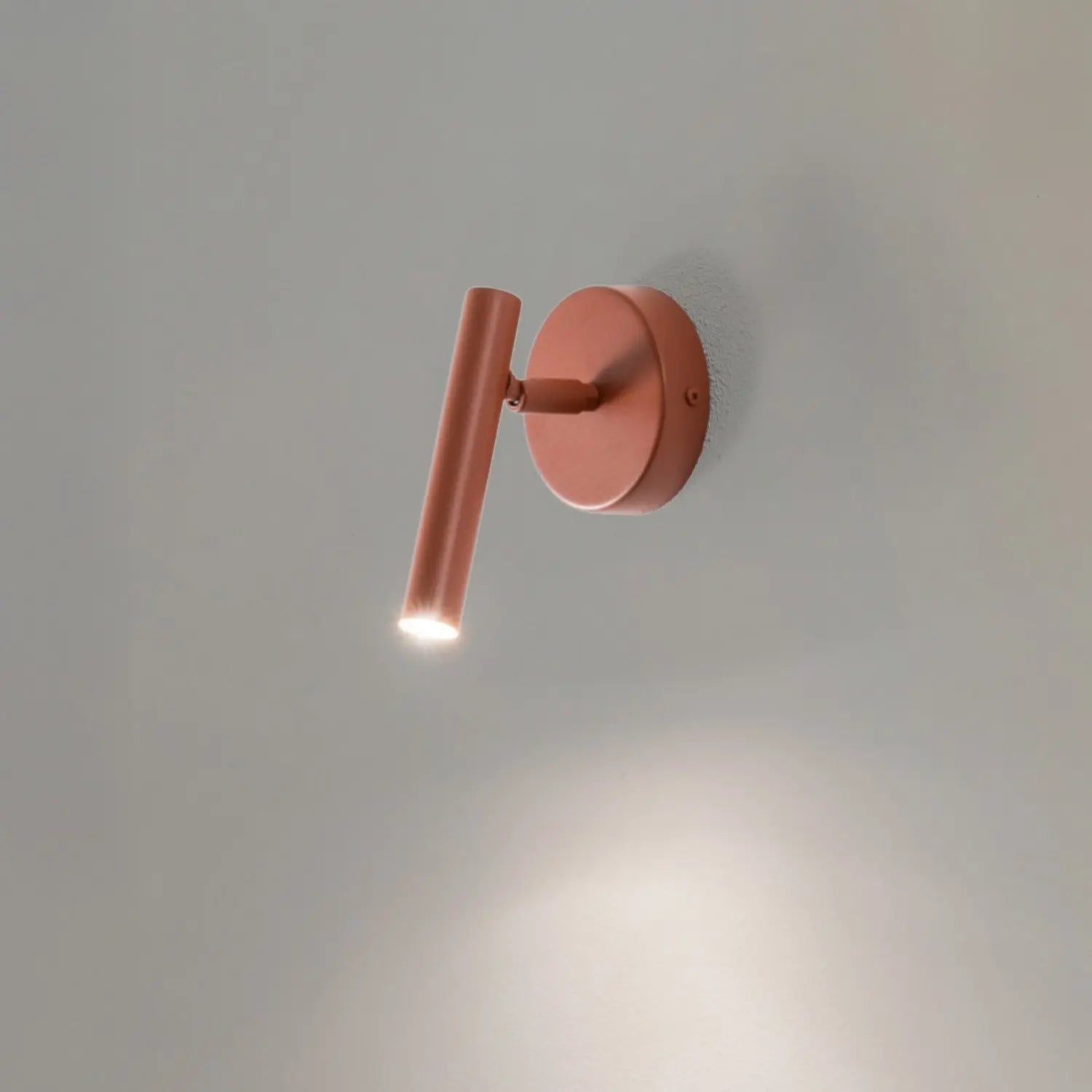 B-Ware Sigma Wandleuchte Lampe Beleuchtung Ziegelrot Stahl 1 Flammig Höhe 15 Cm