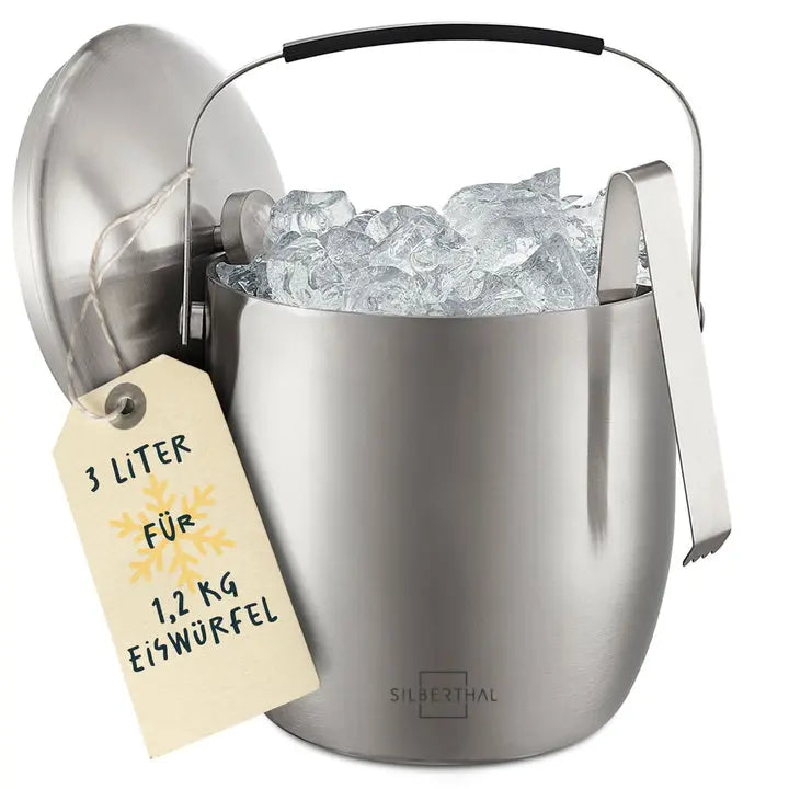 B-Ware Silberthal Eiswürfelbehälter Kübel Edelstahl Eiskübel Flaschenkühler Party68