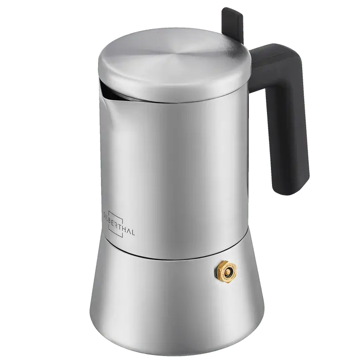 B-Ware Silberthal Espressokocher Kaffeekocher Edelstahl Silber 4 Tassen Espresso Kocher