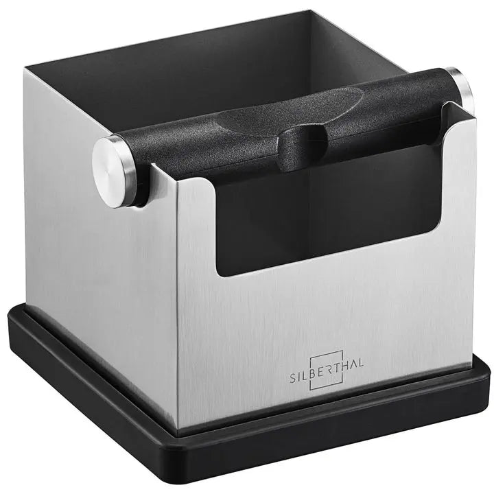 B-Ware Silberthal Abklopfbehälter Knockbox Abklopfer Kaffeesatz Tamper Edelstahl