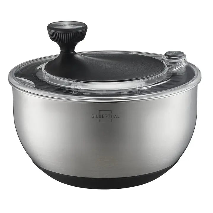 B-Ware Silberthal Salatschleuder Salatzentrifuge Edelstahl Effektive Schleuderfunktion