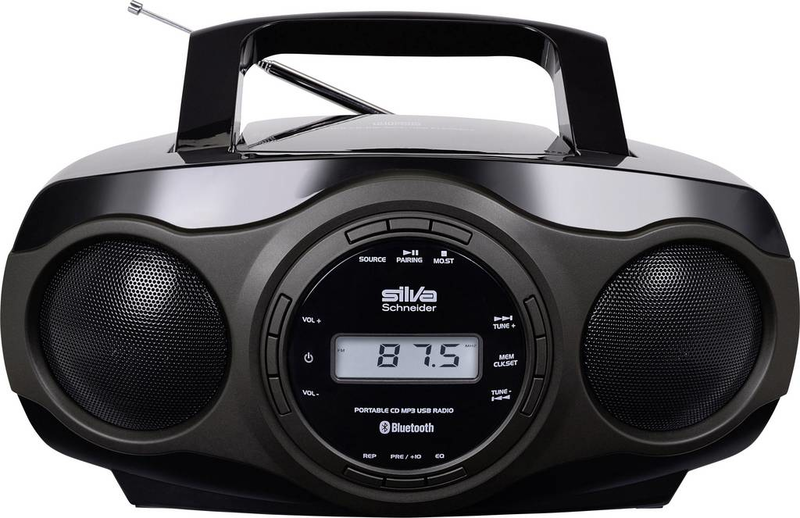 B-Ware Silva Schneider Mpc 17.7 Bt Cd Radio Ukw Cd, Aux, Bluetooth, Usb Schwarz, Grau
