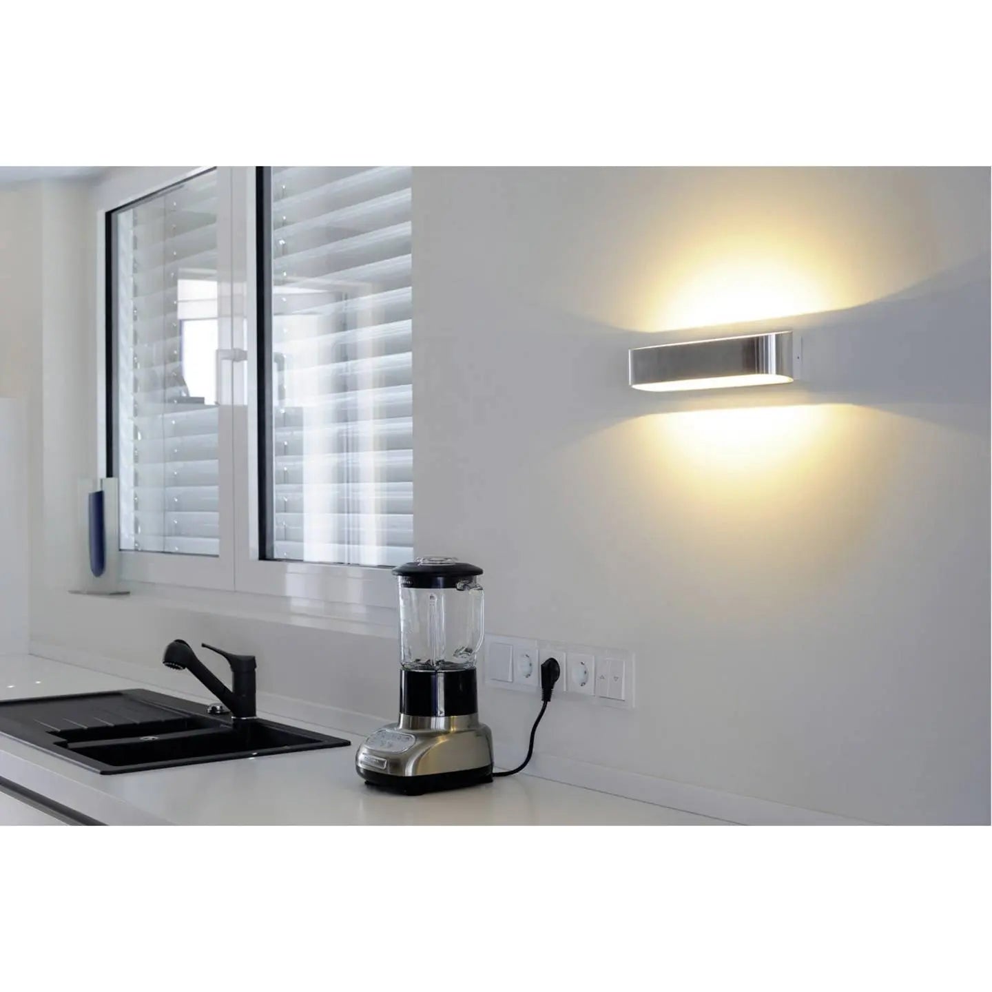 B-Ware Slv Led Wandleuchte Wandlampe Licht Asso 300 5 W Aluminium Weiß Warmweiß 3000 K