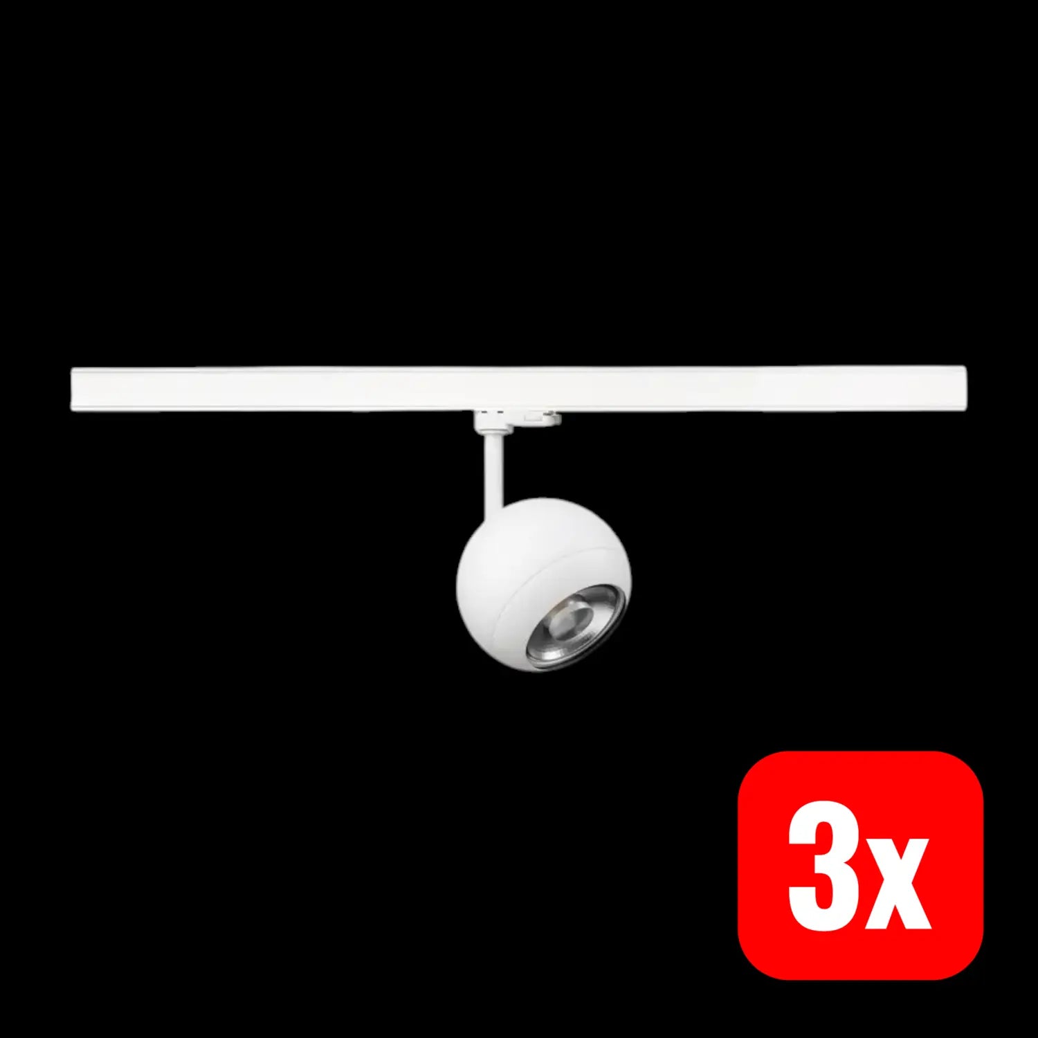 B-Ware Slv Spot Schienenstrahler Light Eye 3phasig Gu10 Led Weiß 150 Mm Drehbar 3 Stück