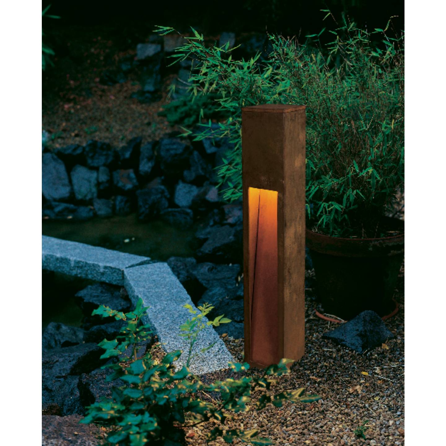 B-Ware Slv Außenstandleuchte Lampe Slot 80 Energiesparlampe E27 11 W Eisen Gerostet66