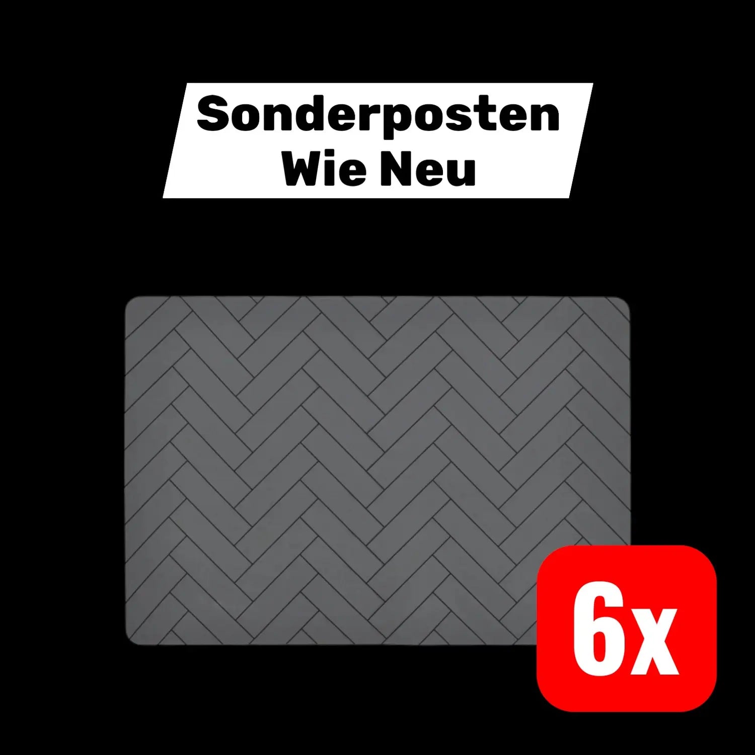 B-Ware Södahl Tischset Unterlage Silikon Grau 33 X 48 Cm Kachelmuster 6 Stück