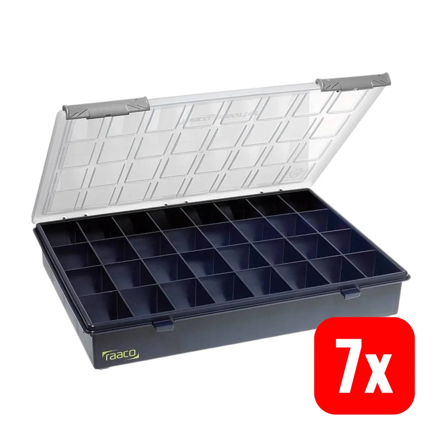 B-Ware Raaco Assorter 4 32 Sortimentskasten 338x260x57 Mm Anzahl Fächer 32 Blau 7 Stück