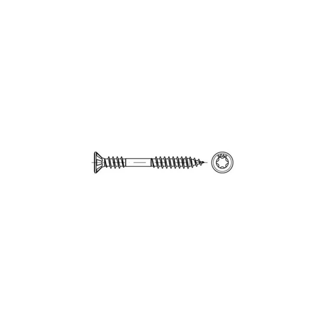 B-Ware Spax Fassadenschraube Holzschraube Edelstahl 4,5x50mm T Star+ Linsensenkkopf A2