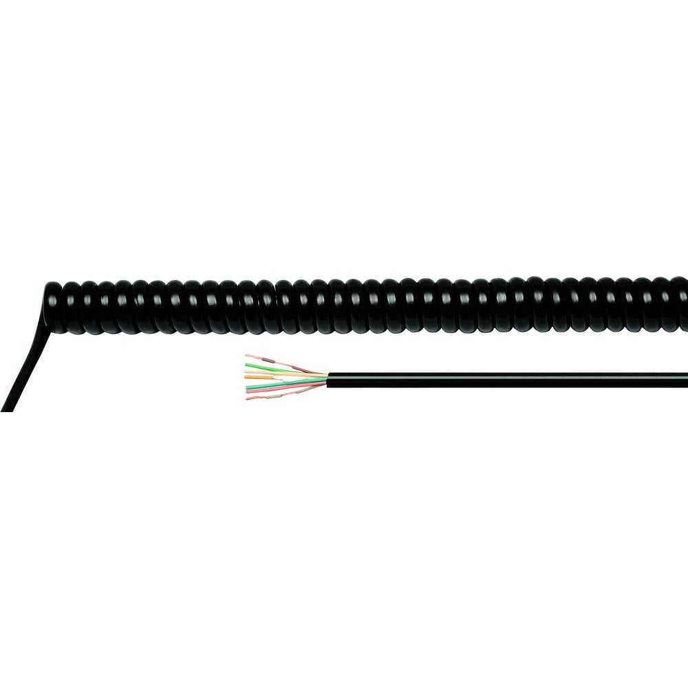 B-Ware Helukabel 86319 Spiralkabel H05 Bq F 500 Mm / 2000 Mm 3 G 0.75 Mm² Schwarz
