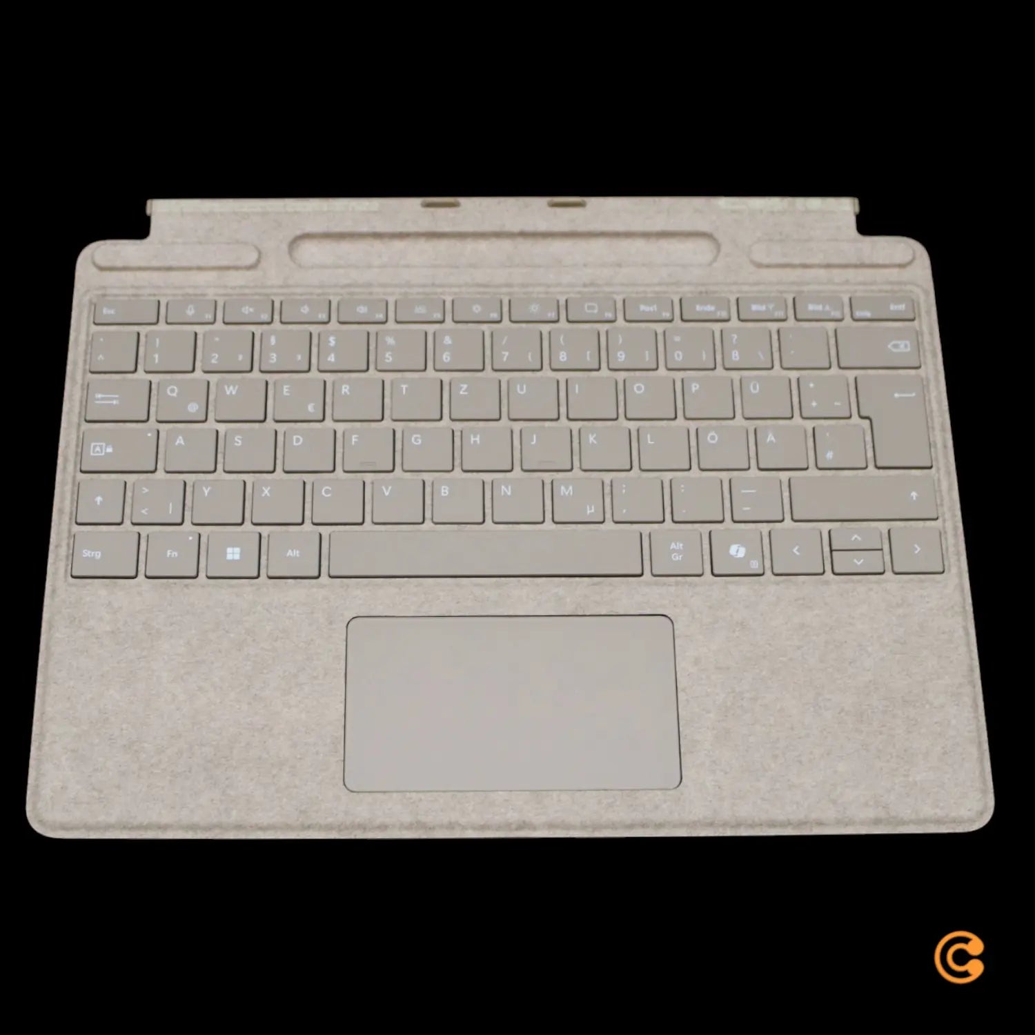 B-Ware Microsoft Tablet Tastatur Keyboard Abdeckung Surface Pro Stiftaufbewahrung Beige